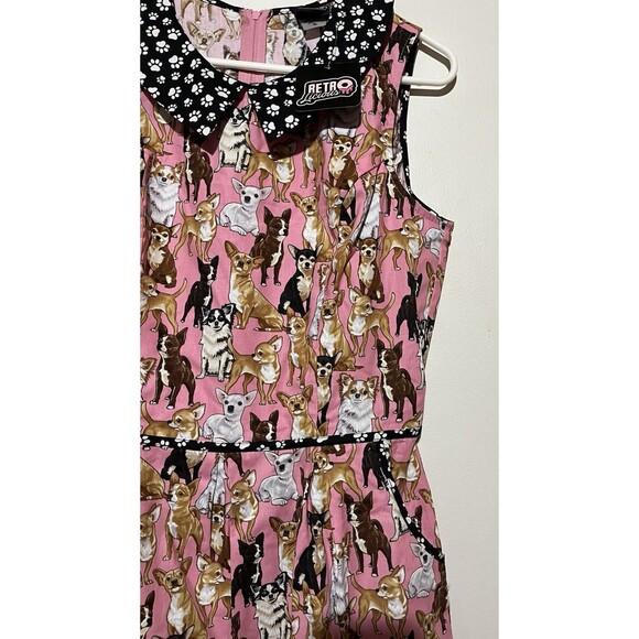 Retrolicious Dog Print Vintage Inspired Dress Size XL Retro Pinup Rockabilly NEW - Picture 8 of 9